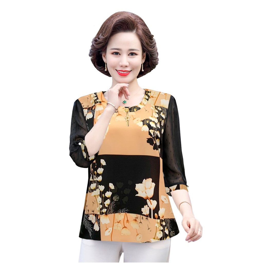 SIZE LỚN - Áo Sơ Mi Trung Niên Dáng Rộng Nhiều Mẫu Size Lớn Kiểu Áo In Họa Tiết Tuổi Trung Niên 3A32 3A06 3A02 3A17