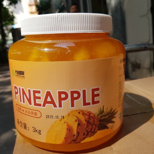 Sốt / Mứt Dứa nguyên xác Đài Loan hộp 3kg