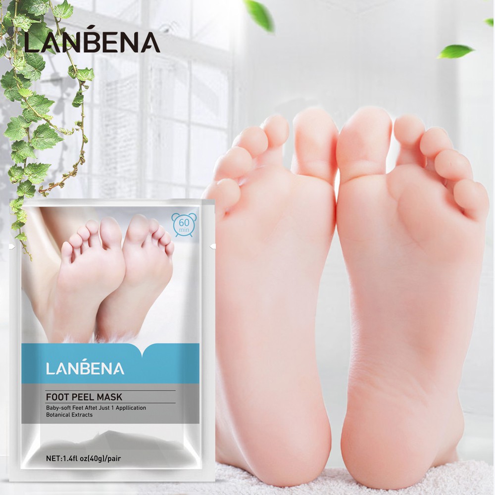 LANBENA Peeling Skin And Exfoliating Foot Mask effective in 2-7 days 1 Pairs