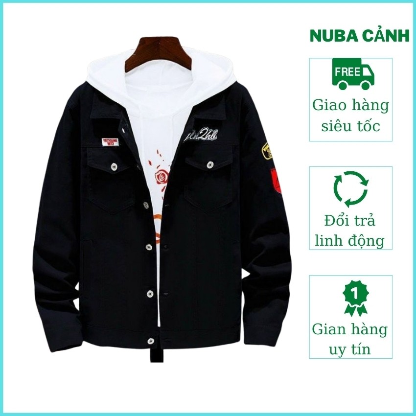 Áo khoác jean nam mẫu mới đẹp giá rẻ,áo khoác bò NUCA 19