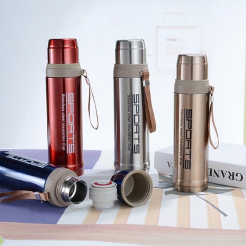 [ Chính hãng]- Bình giữ nhiệt inox hai lớp 304 không gỉ Sports 750ml