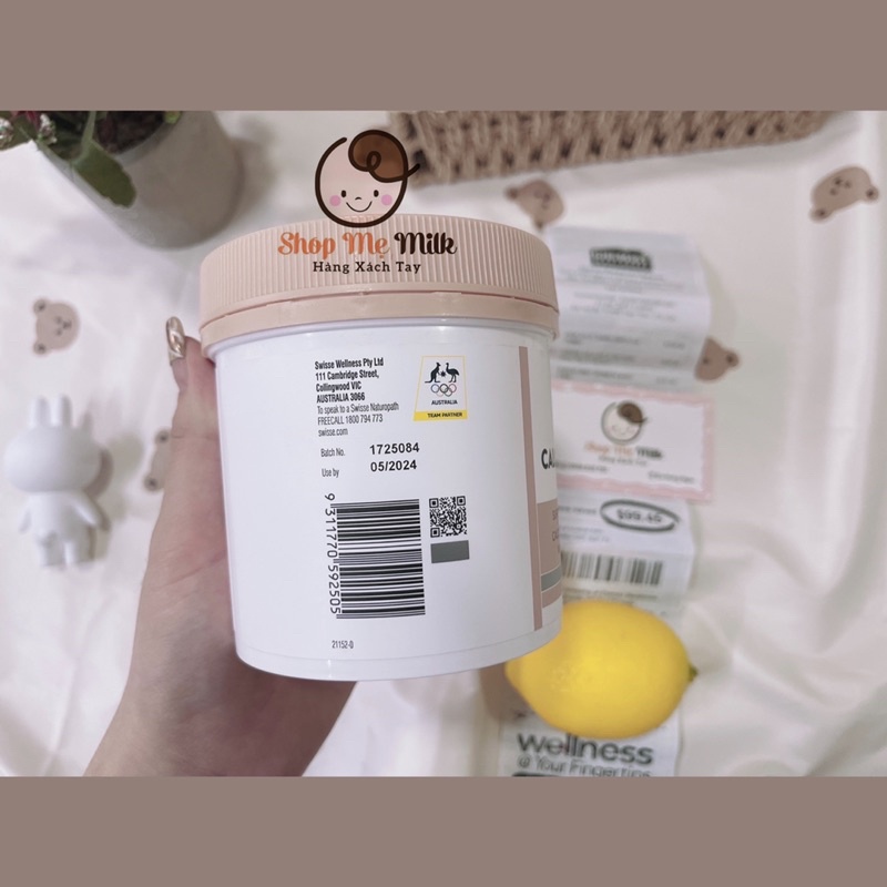 Canxi + vitamin D hữu cơ Swisse của úc 300 viên không nóng & ko táo  🐚🦷🇦🇺