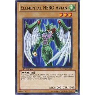 Thẻ bài Yugioh - TCG - Elemental HERO Avian / LCGX-EN001 '