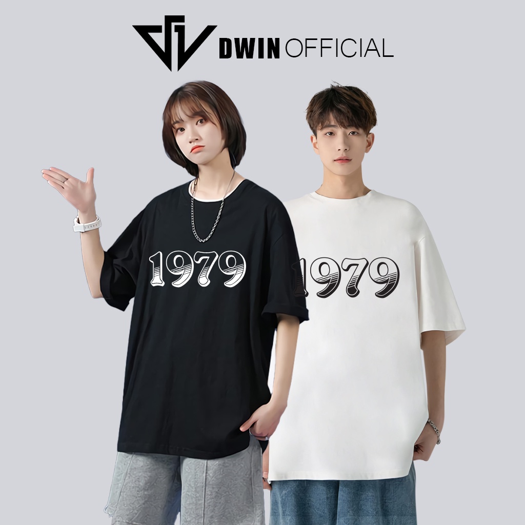 Áo thun unisex in 1979 thời trang Dwin basic tee phông trơn nam nữ tay lỡ oversize form rộng