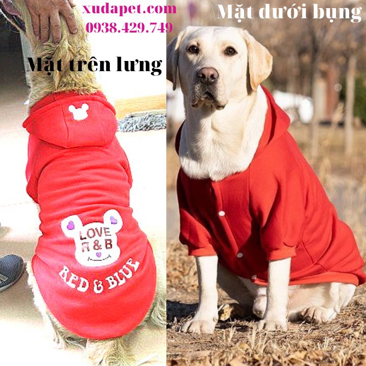 Áo Hoodie Cho Chó Lớn Red And Bull chất liệu thun co giãn cao cấp - Xudapet - SP000604