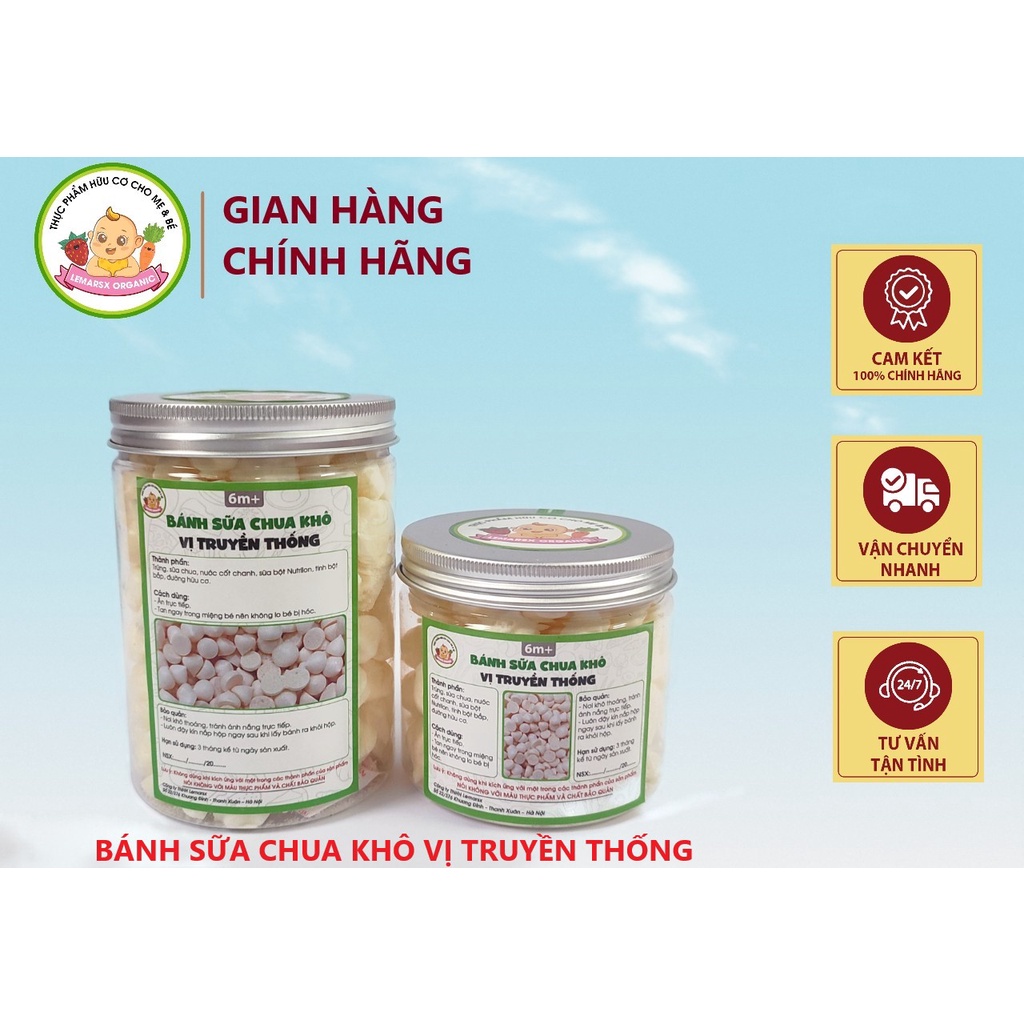 Bánh Ăn Dặm -  Bánh Sữa Chua Khô Vị Truyền Thống Cho Bé Từ 6 Tháng