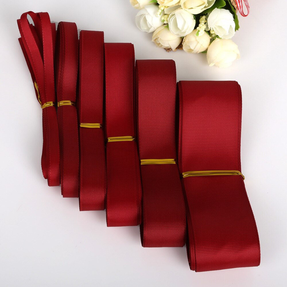 Cuộn dây ruy băng 5 thước 7mm/10mm/15mm/20mm/25mm/38mm trang trí tiệc cưới