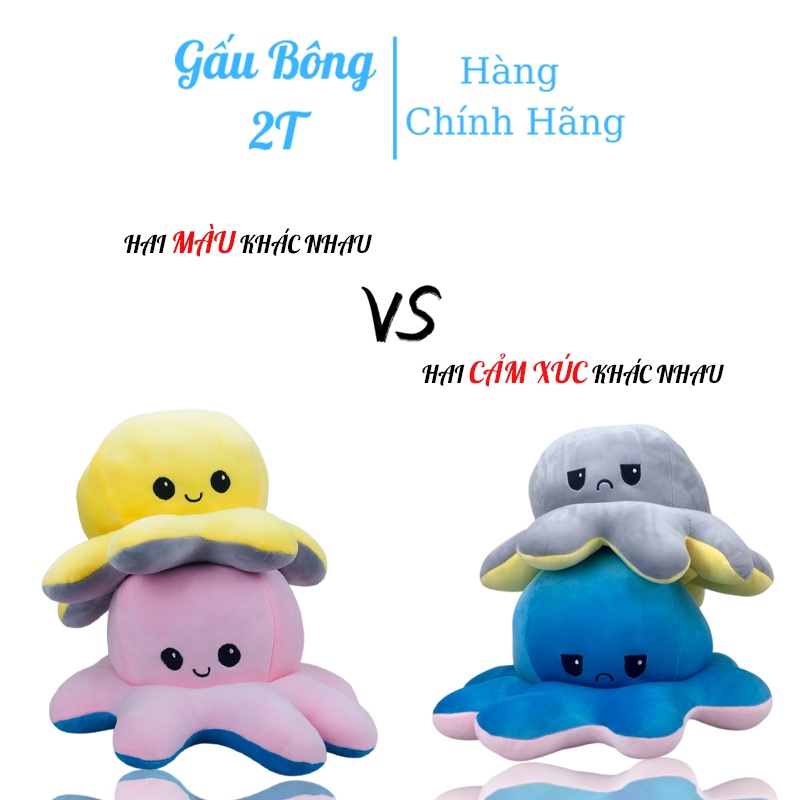 Gấu Bông Gối Ôm Bạch Tuộc Cảm Xúc Siêu To Khủng Lồ Vải Nhung Mềm Mịn Bông Gòn Đầy Đặn Căng Tròn