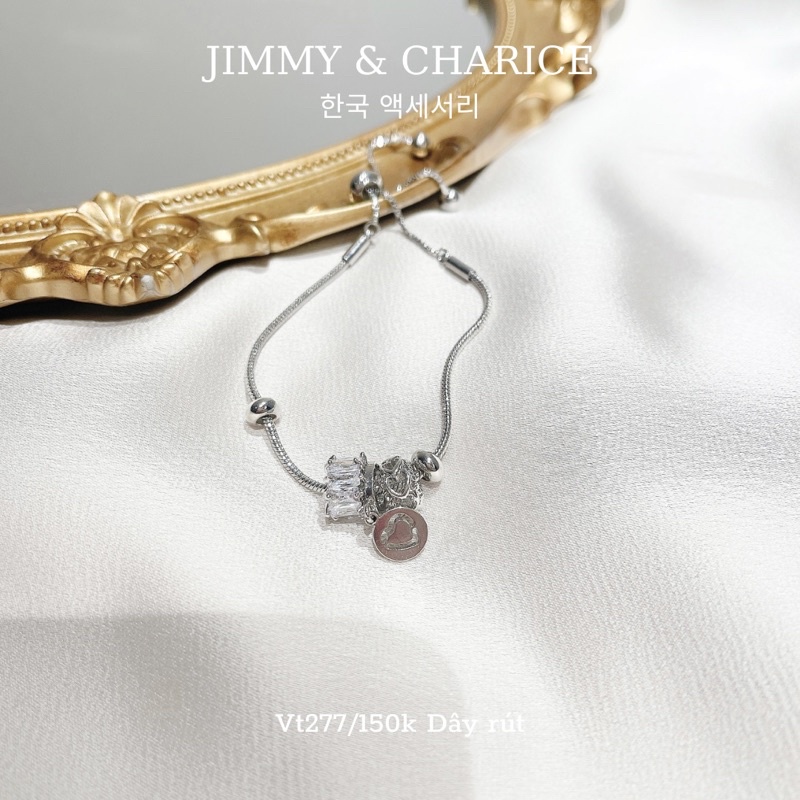 Lắc tay charm Jimmy & Charice dây rút 2 màu | BigBuy360 - bigbuy360.vn