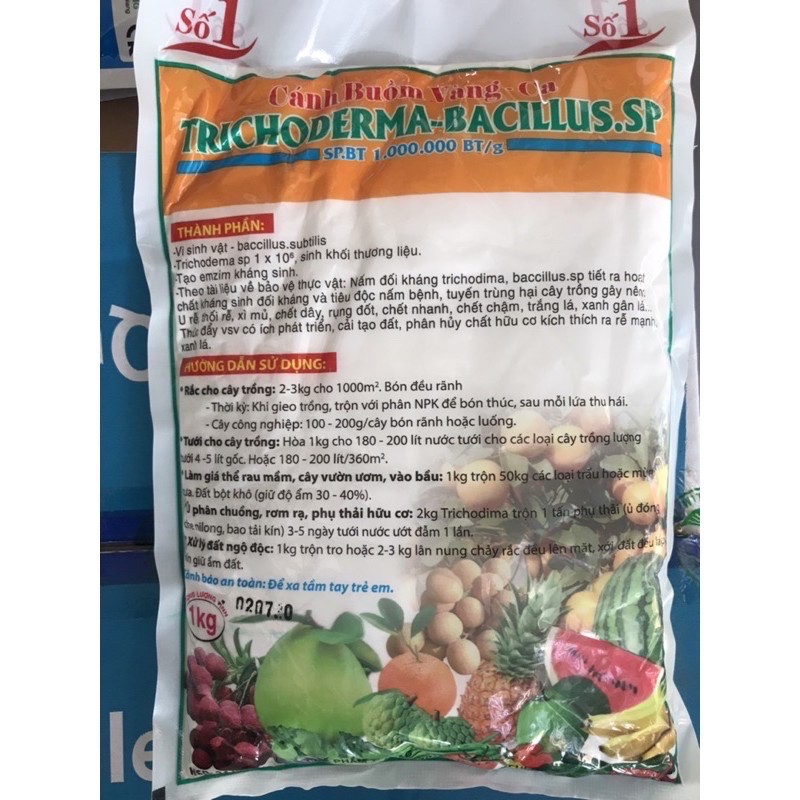 Nấm đối kháng Trichoderma-Bacillus.sp loại 1kg