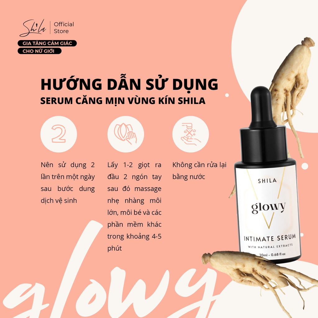 Bộ 3 sản phẩm chăm sóc vùng kín Shila (Shila Intimate Toner Hottie, Shila Intimate Cleanser Hottie, Shila Serum Glowy)