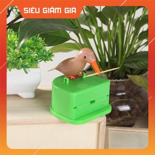 Chim mổ tăm tự động, chim gõ kiến mổ tăm, hũ đựng tăm chim gõ kiến