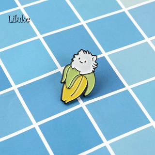 Cài áo hình quả chuối và mèo con dễ thương xinh xắn