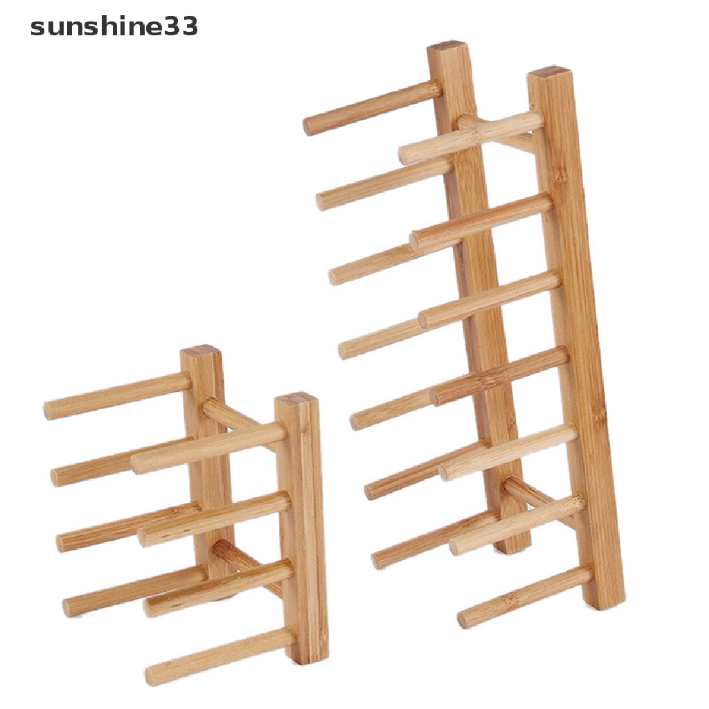 Giá đỡ hong khô chén dĩa bằng gỗ tiện dụng
