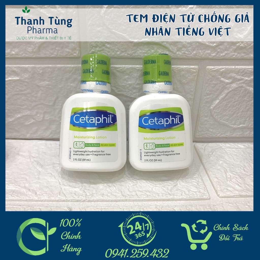 Cetaphil Moisturizing Lotion ✅[CHÍNH HÃNG] ✅Sữa dưỡng ẩm dịu nhẹ cho mọi loại da kể cả da nhạy cảm 59ml