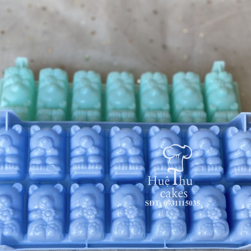 Khuôn rau câu, khay đá Gấu Trúc  làm bánh thạch rau câu, phô mai