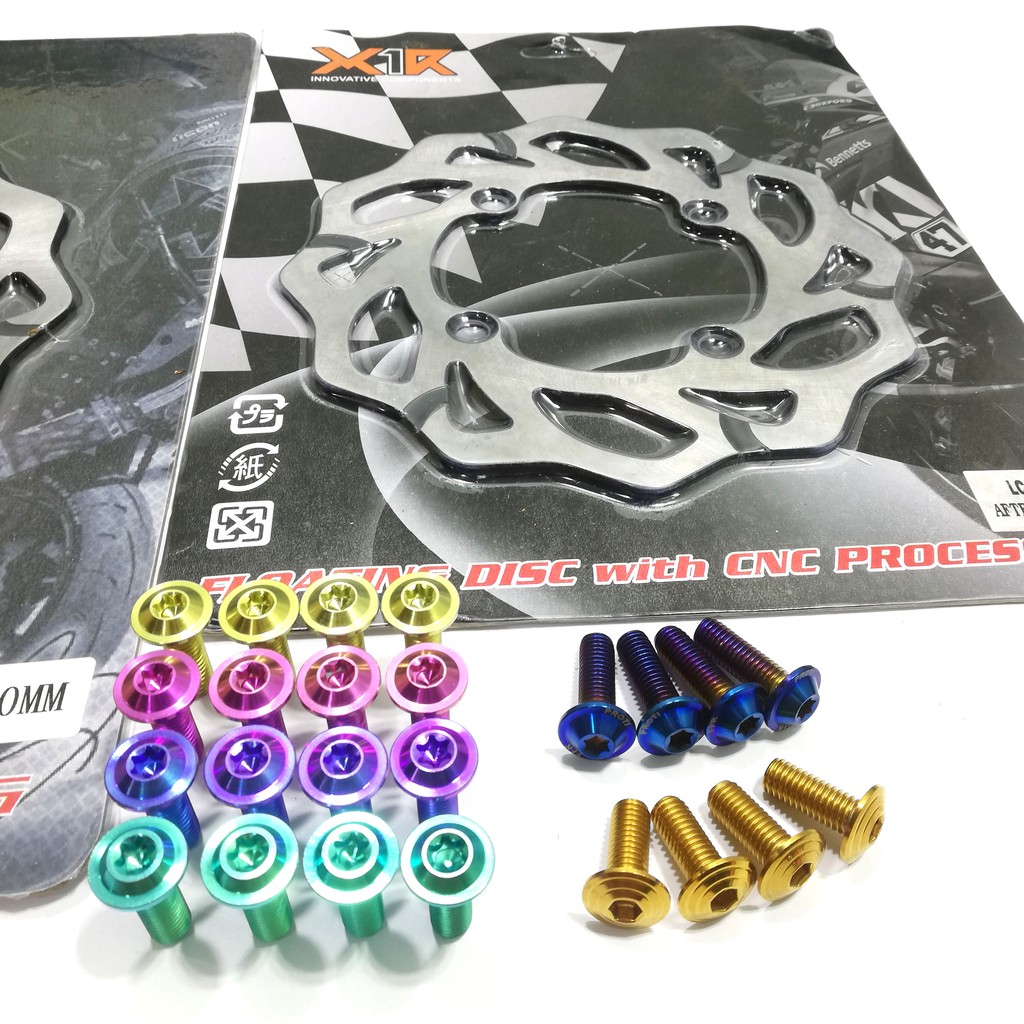 Cặp đĩa thắng trước sau X1r cho xe  Exciter 150 kèm ốc gắn