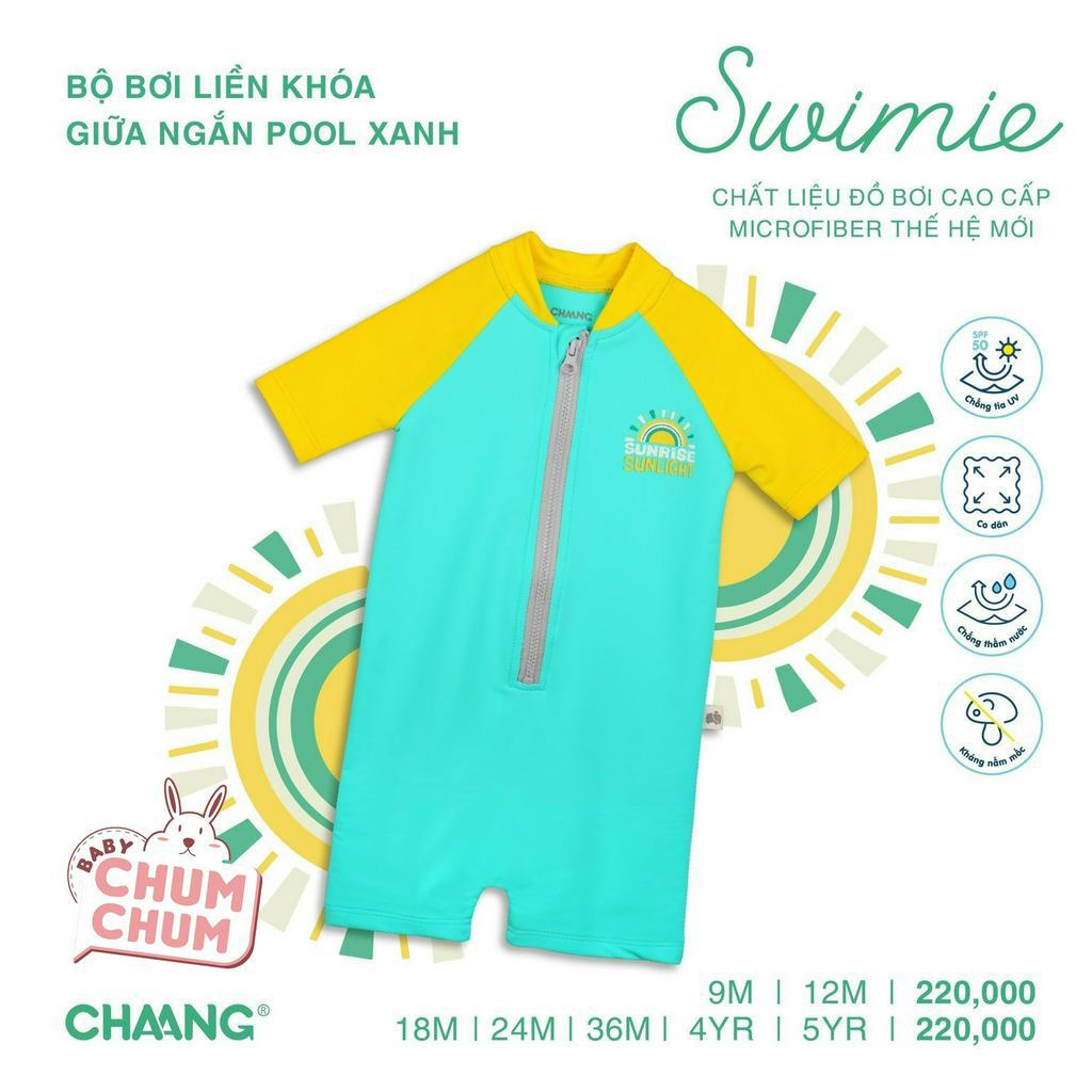 Bộ Bơi Liền Khóa Giữa Ngắn Pool Xanh CHAANG SS23