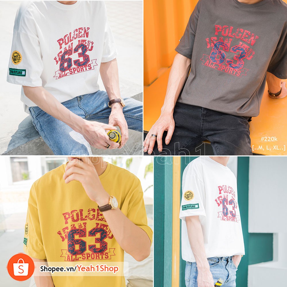 [Yeah1Shop]- Áo thun 63 logo tay (M, L ,XL)