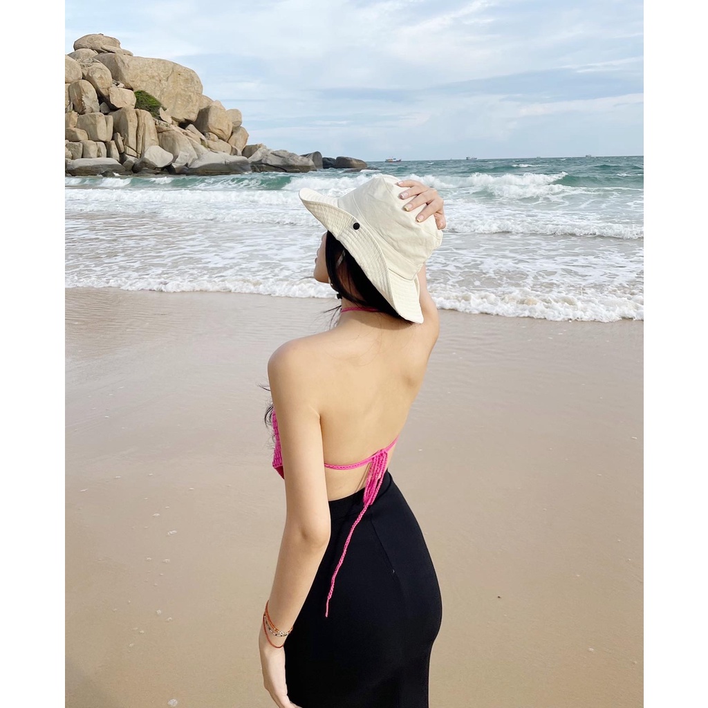 Áo Yếm Hở Lưng Splassshy Sexy Đan Móc Open Back Crochet Top