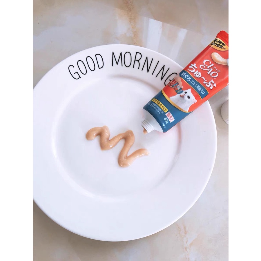 Ciao Inaba churu tuýp 80g dạng kem đặc liếm thưởng cho mèo bổ sung lợi khuẩn