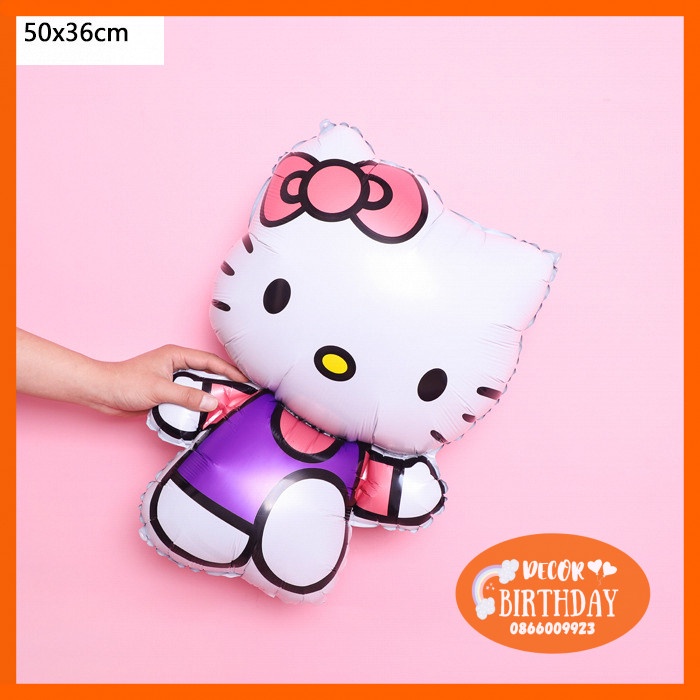 Bóng Kitty, Công Chúa Bale FREESHIP Trang Trí Sinh Nhật Bé Gái, Bóng Dày Dặn Đáng yêu