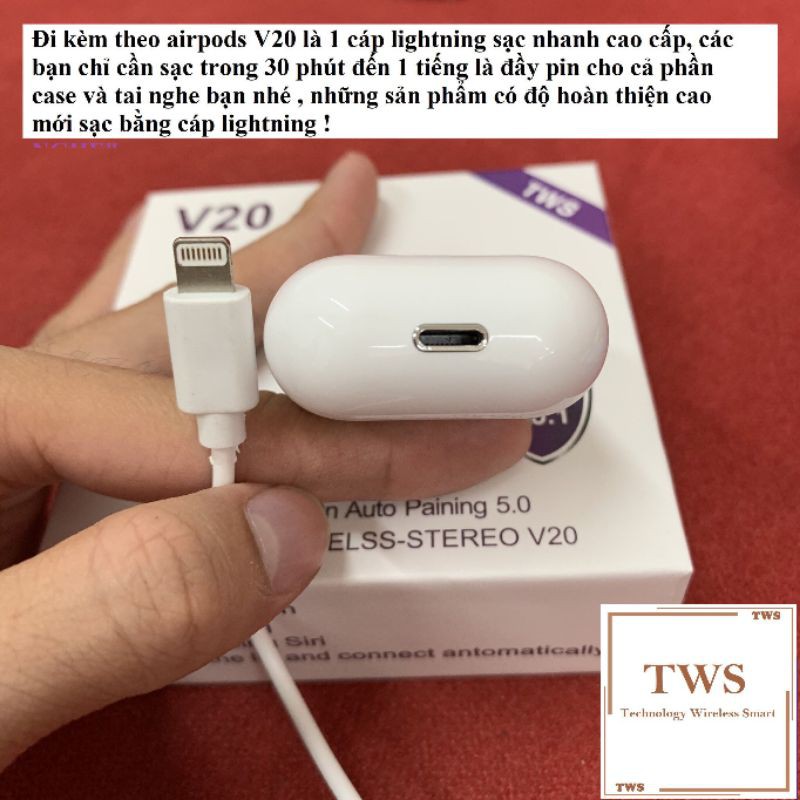 AIRPOD V20 TWS CHÍNH HÃNG | BigBuy360 - bigbuy360.vn