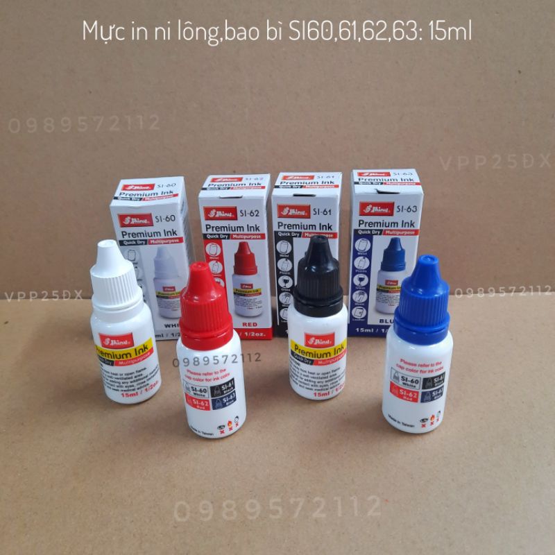 Mực dấu in ni lông,in trên mọi chất liệu shiny-mực nhanh khô