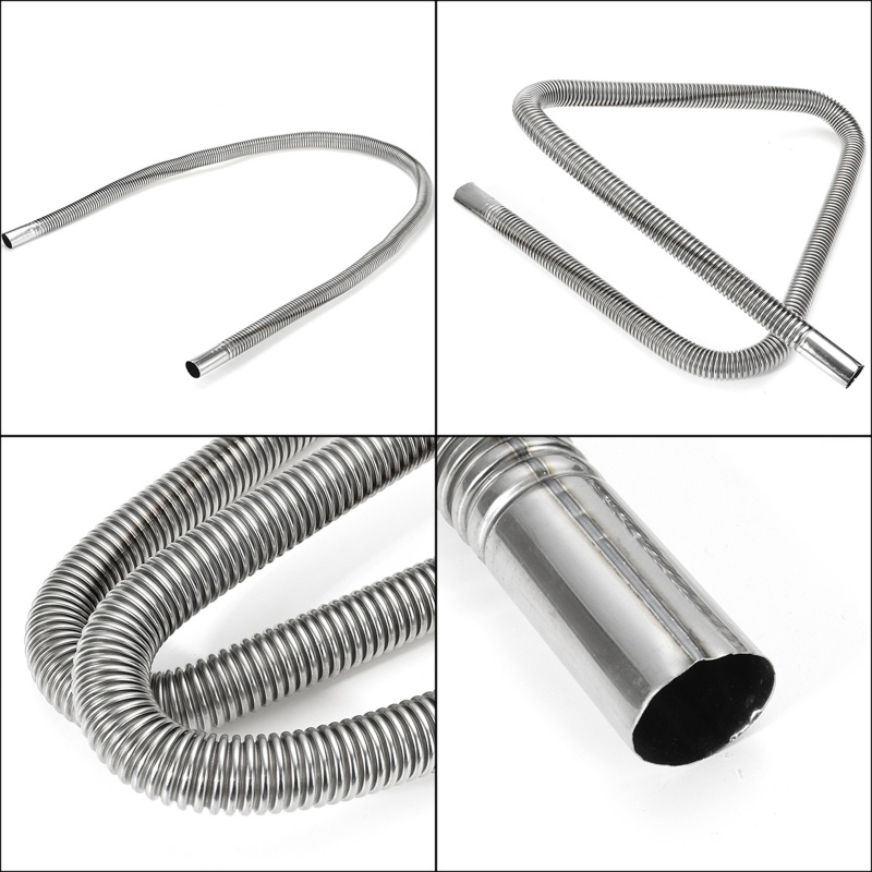 Ống Xả Khí Thải Nhiên Liệu Bằng Thép Không Gỉ 150CM Kèm 2 Kẹp Cố Định Chuyên Dụng Cho Xe Hơi / Tàu Thuyền