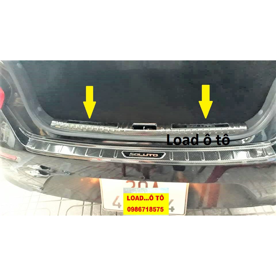 Bộ Ốp Chân Và Cốp Sau Xe KIA Soluto 2023-2019 Mẫu Carbon Cao Cấp