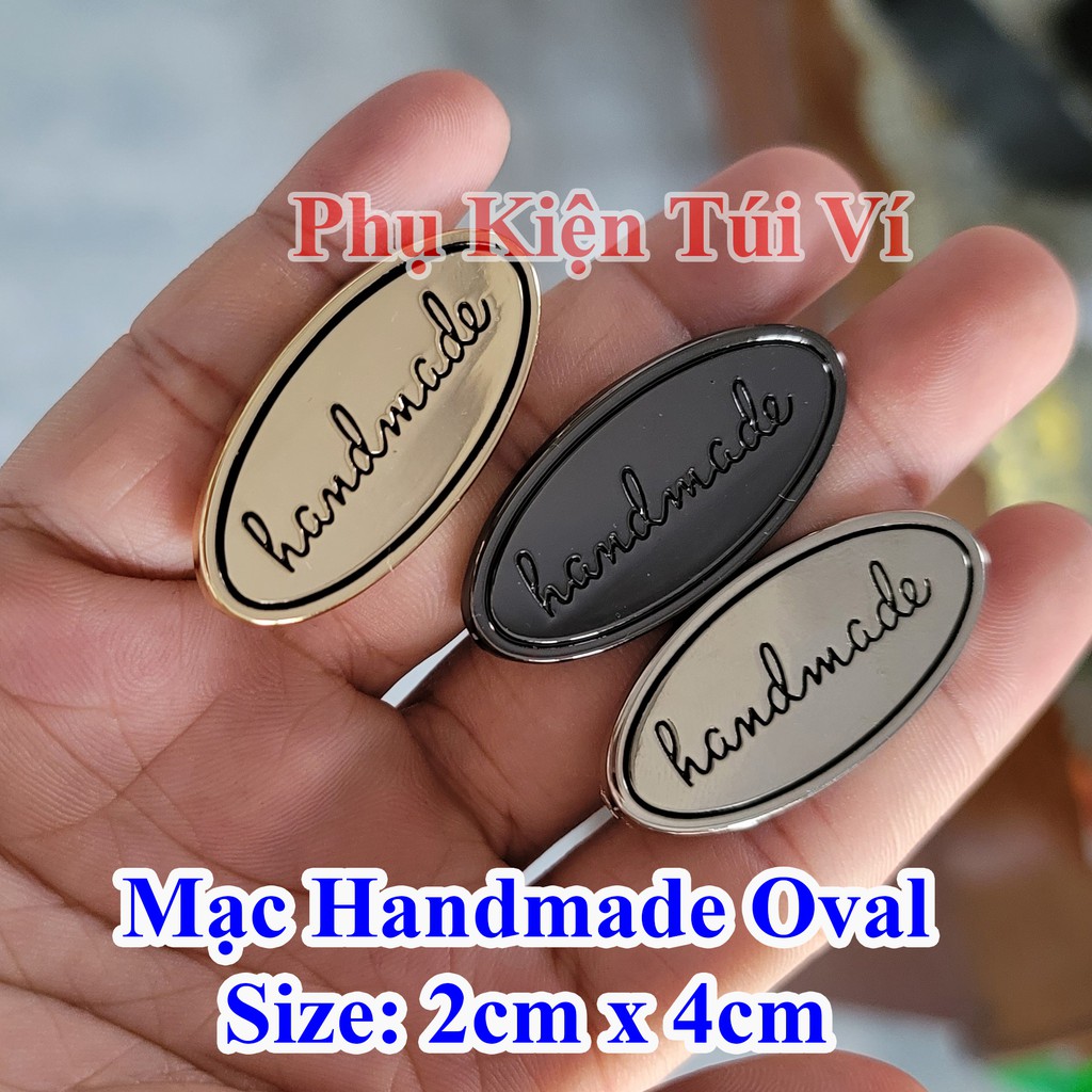 Mạc handmade oval trang trí túi xách / phụ kiện handmade