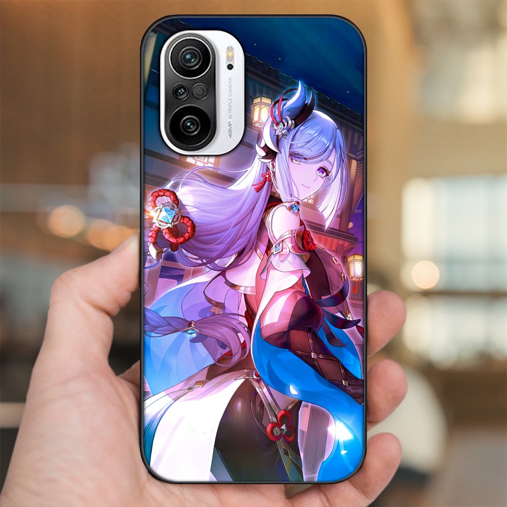 Ốp lưng Xiaomi K40 viền đen in hình Shenhe Genshin Impact