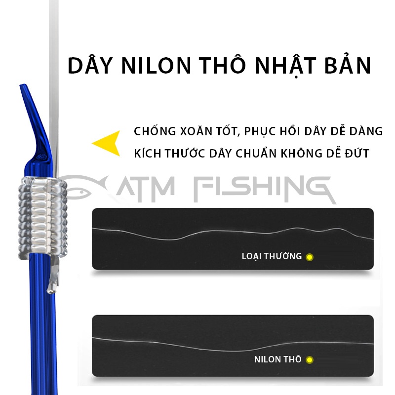 Thẻo Câu Đài Buộc Sẵn Có Ngạnh Chất Liệu Carbon Sắc Bén, Nút Thắt Chống Nổ, Chịu Tải Cao