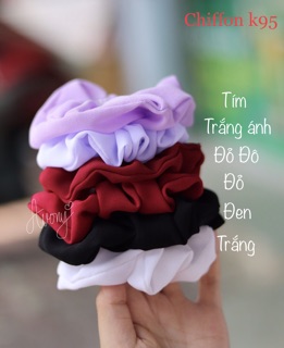 Dây cột tóc vải scrunchies chiffon