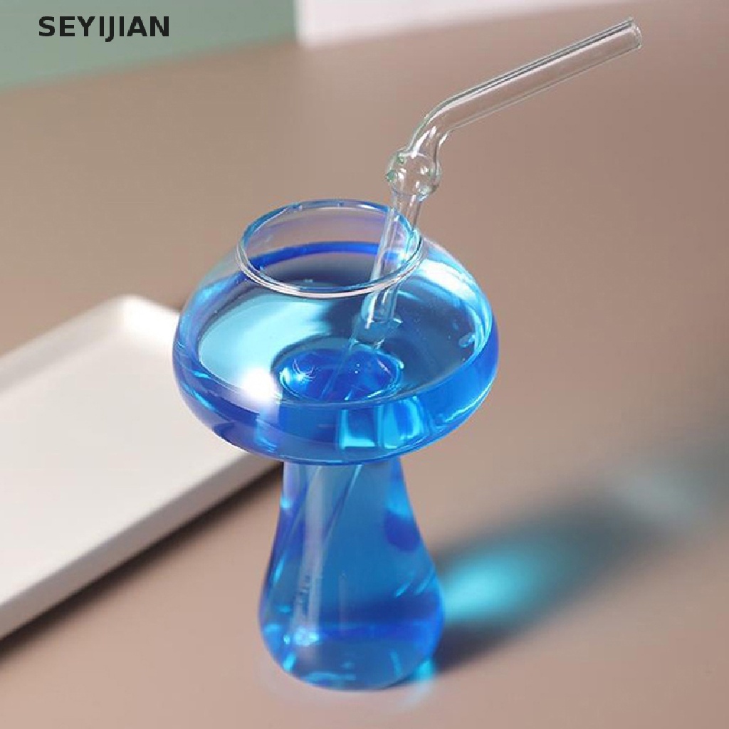 Ly Thủy Tinh Uống Rượu Cocktail Thiết Kế Hình Cây Nấm Mới Lạ