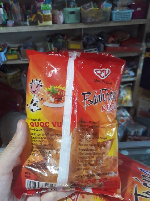 Set 10 gói bánh tráng muối tôm / bánh tráng khô bò