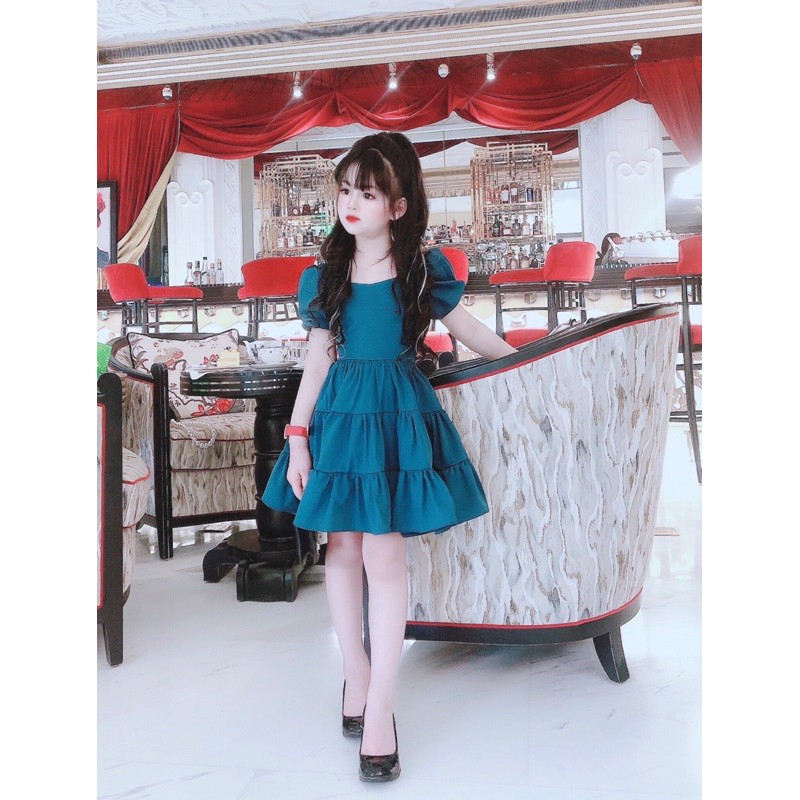 Váy babydoll phối nơ BG