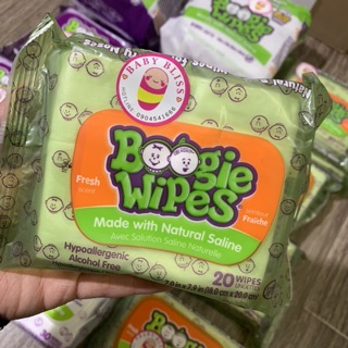 Khăn lau mũi Boogie Wipes - 20 tờ
