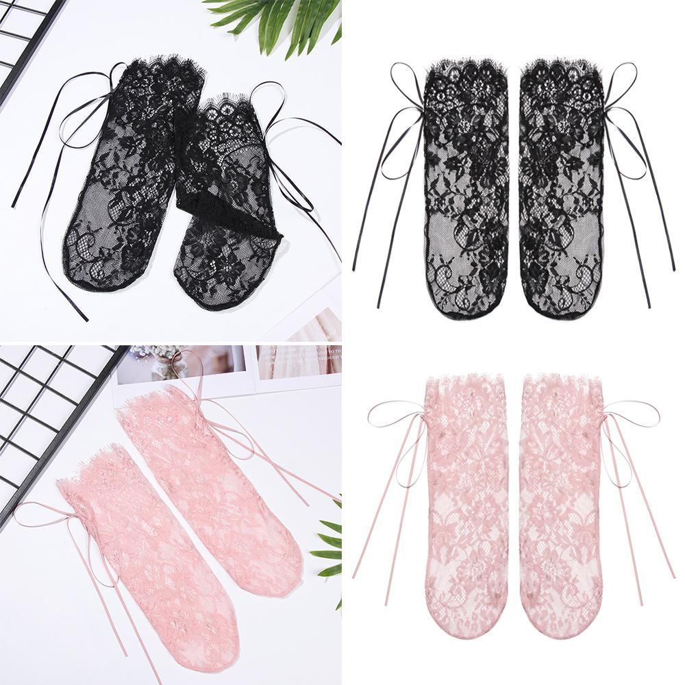 SUMU Vớ Cổ Ngắn Họa Tiết Hoa Co Dãn Tốt Theo Phong Cách Retro