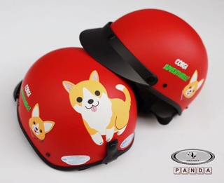 Combo nón Corgi 1/2 kèm kính phi công