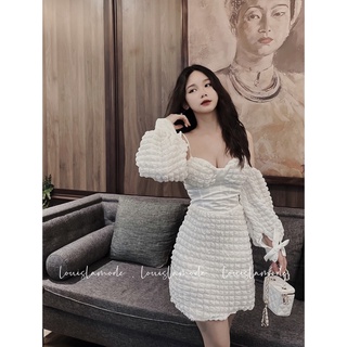 ẢNH CHÍNH CHỦ - Váy Xốp Nơ Ngực Corset Eo