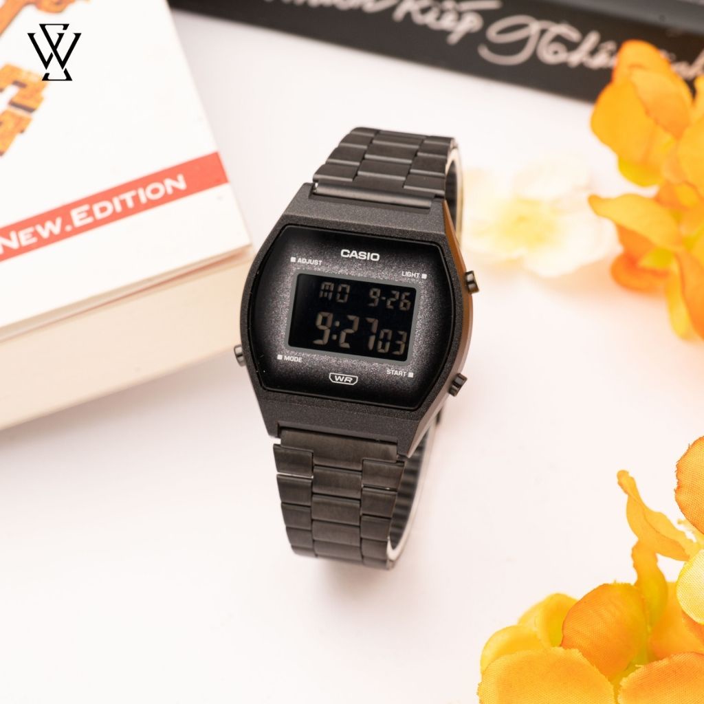 Đồng Hồ Điện Tử Nam Casio WATCHSTORE B640WBG-1BDF Thiết Kế Mặt Kính Nhựa 35mm, Vỏ Nhựa, Dây Kim Loại Bền Bỉ