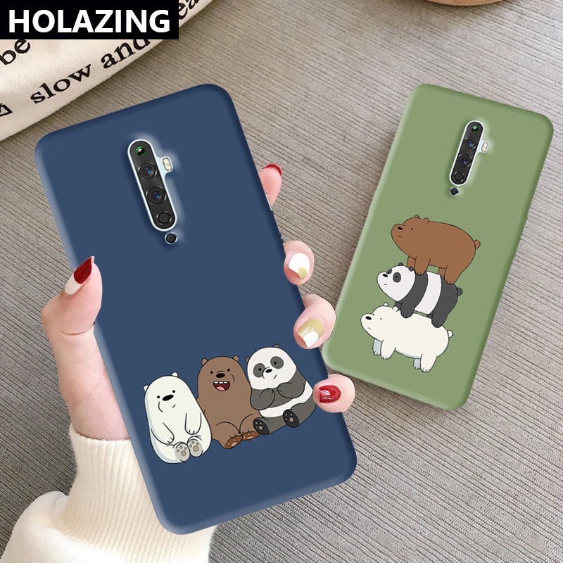 Ốp điện thoại bằng silicon mềm hình we bare bears cho Oppo reno2 z f reno 5 pro 10x zoom reno4 z 5g 3 ace f11 pro f9