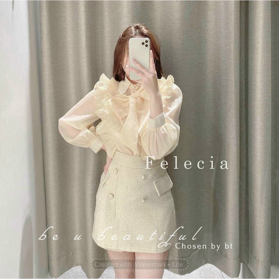 Áo Sơ Mi Tiểu Thư Cổ Thắt Nơ Siêu Xinh Ảnh Thật Lekemqc ❤️ | BigBuy360 - bigbuy360.vn