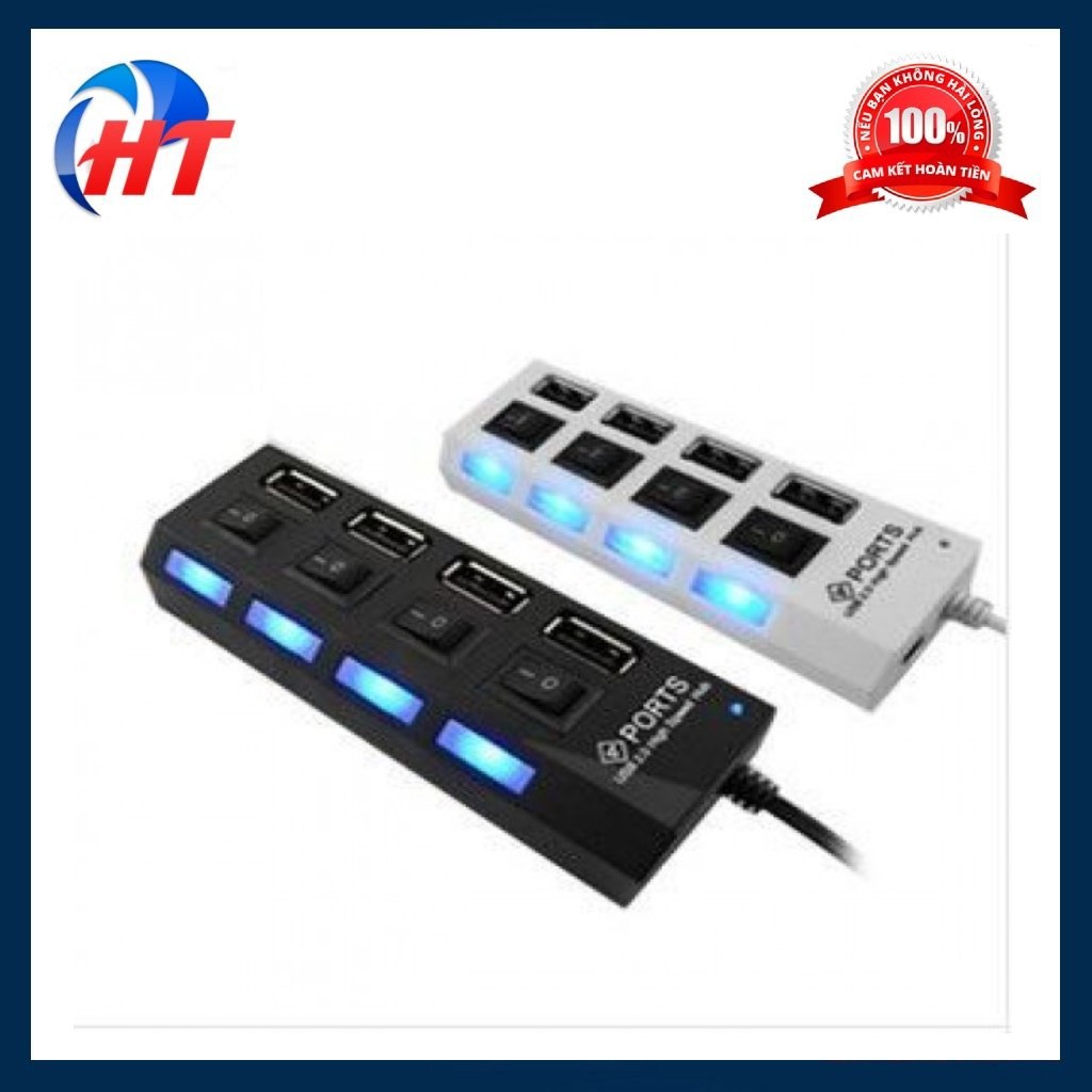 Hub USB 4 port có công tắc và đèn LED