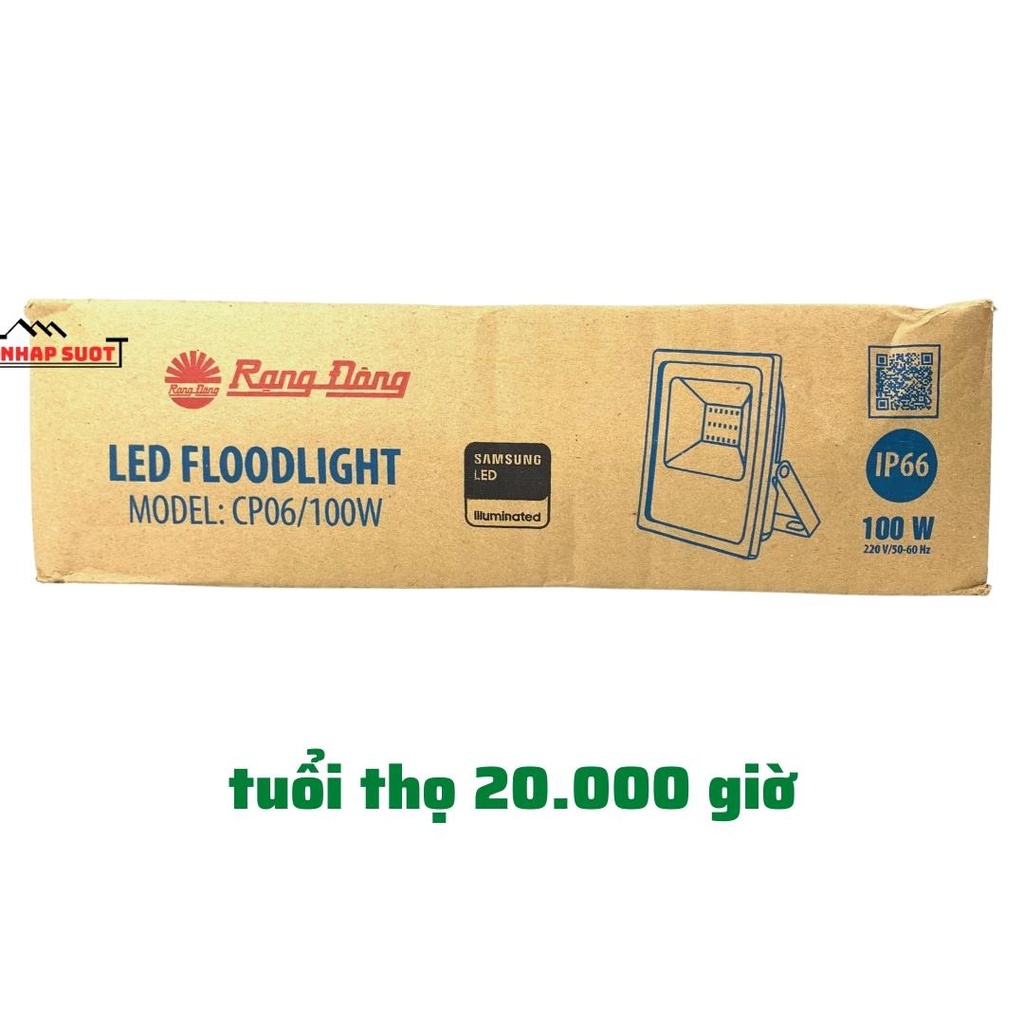 [Chính hãng] Đèn pha LED Rạng Đông 100W, 150W chiếu hắt, có thể lắp ngoài trời chịu nước IP66 (CP06)