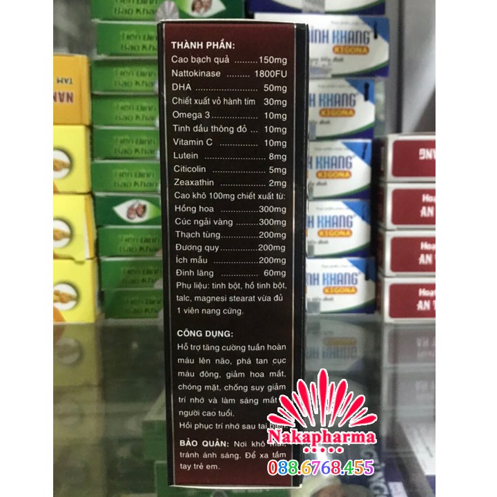 ✔️️️ Hoạt Huyết Trí Não G&amp;P - Tăng cường tuần hoàn máu não, phá tan cục máu đông, giảm hoa mắt chóng mặt, mất trí nhớ