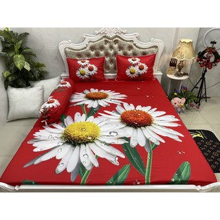 Drap thun lạnh 5D cao cấp mẫu hoa ( 7 màu)