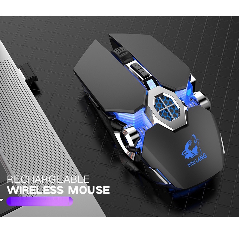 Chuột chuyên Game không dây pin sạc ZiyouLang / FreeWolf X13 - Led 7 màu tự chuyển (4 màu tùy chọn) - Nhất Tín Computer