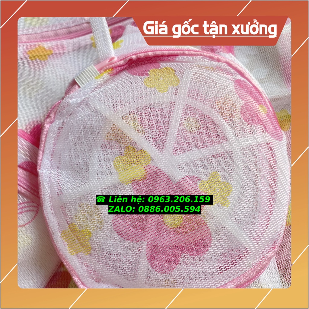 Set 5 Túi giặt vải lưới chất liệu sợi vải Polyester 3 túi chữ nhật 2 túi hình trụ